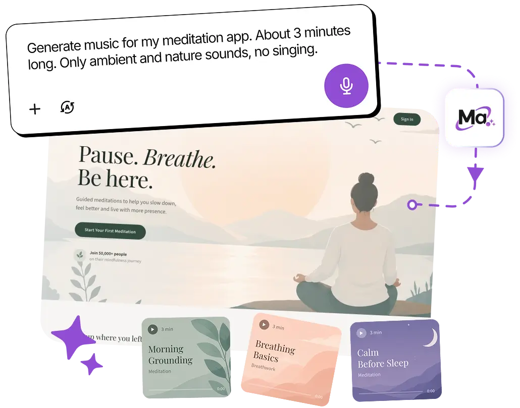 Macaly AI building a website from an idea